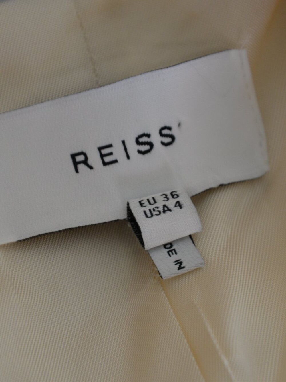 Reiss Ember Tailored Single Breasted Cream Blazer Sz 4 - Picture 5 of 6